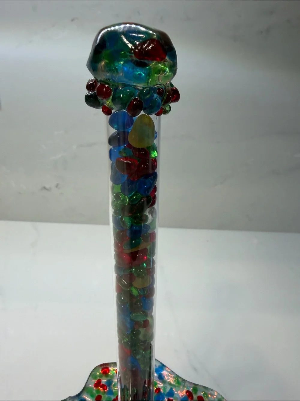 Multicolor Glass Bead Paper Towel Holder - Decorative Home Accent
